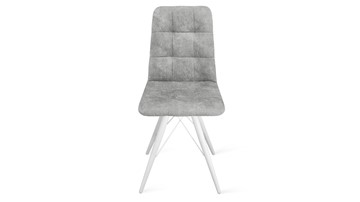 Обеденный стул Аспен К3 (Белый матовый/Микровелюр Wellmart Silver) в Артеме - предосмотр 3