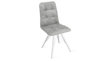 Обеденный стул Аспен К3 (Белый матовый/Микровелюр Wellmart Silver) в Артеме - предосмотр