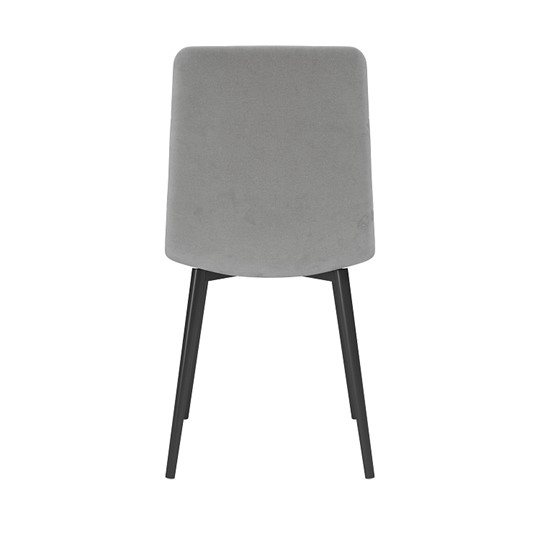 Обеденный стул Белла, велюр тенерифе грей/Цвет металл черный в Артеме - изображение 3