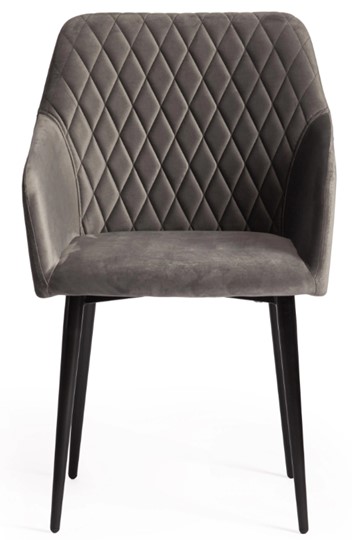 Обеденный стул BREMO (mod. 708) 58х55х83 серый barkhat 26/черный арт.19045 в Артеме - изображение 4