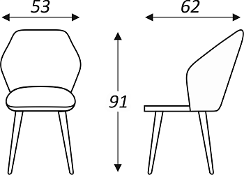 Кухонный стул Бьянка, ноги черные круглые XXL (R38)/велюр T183 Тиффани во Владивостоке - предосмотр 1