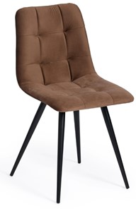 Обеденный стул CHILLY (mod. 7095) 45х53х88 коричневый barkhat 12/черный арт.14393 в Артеме
