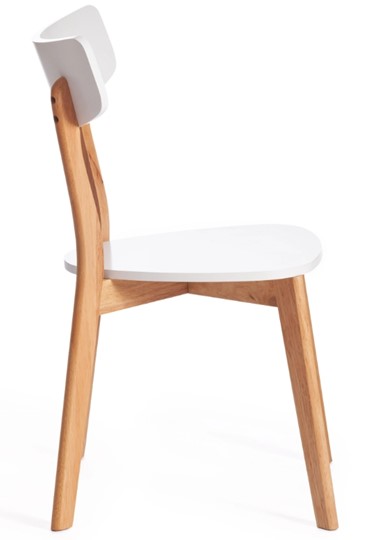 Кухонный стул Claire, дерево гевея/МДФ 48x49,5x81,5 Белый/натуральный арт.19580 во Владивостоке - изображение 1