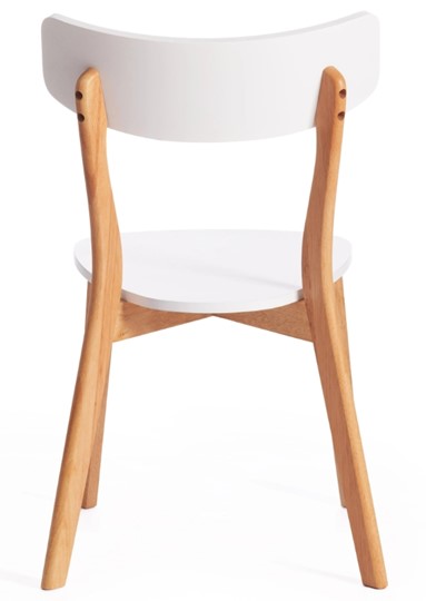 Кухонный стул Claire, дерево гевея/МДФ 48x49,5x81,5 Белый/натуральный арт.19580 во Владивостоке - изображение 3