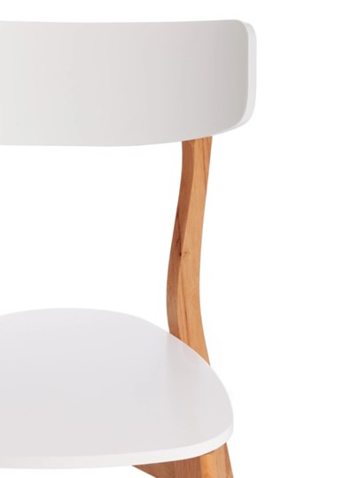 Кухонный стул Claire, дерево гевея/МДФ 48x49,5x81,5 Белый/натуральный арт.19580 во Владивостоке - изображение 5