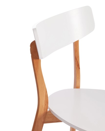 Кухонный стул Claire, дерево гевея/МДФ 48x49,5x81,5 Белый/натуральный арт.19580 во Владивостоке - изображение 6