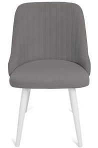 Обеденный стул Даниэлла, ноги белые круглые XXL (R38)/велюр T180 Светло-серый во Владивостоке - предосмотр 1