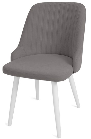 Обеденный стул Даниэлла, ноги белые круглые XXL (R38)/велюр T180 Светло-серый во Владивостоке - изображение 2