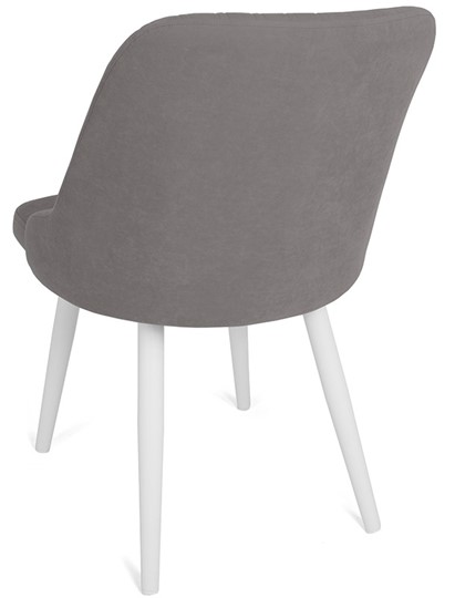 Обеденный стул Даниэлла, ноги белые круглые XXL (R38)/велюр T180 Светло-серый во Владивостоке - изображение 4