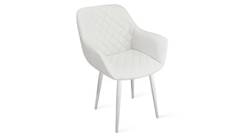Обеденный стул Дастин К1С (Белый матовый/Кож.зам Polo White) в Артеме - предосмотр