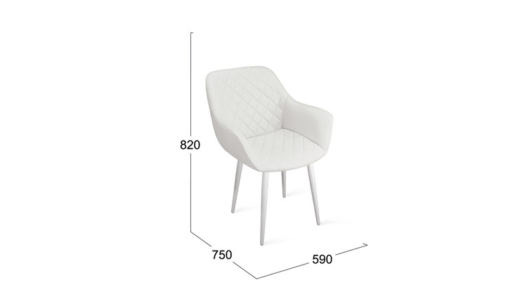 Обеденный стул Дастин К1С (Белый матовый/Кож.зам Polo White) в Артеме - изображение 5