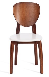 Обеденный стул Diamante, жесткое сидение бук, 42х42х85, коричневый/белый арт.19897 во Владивостоке - предосмотр 3