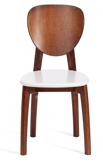 Обеденный стул Diamante, жесткое сидение бук, 42х42х85, коричневый/белый арт.19897 в Артеме - изображение 3