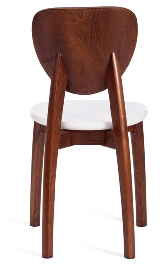 Обеденный стул Diamante, жесткое сидение бук, 42х42х85, коричневый/белый арт.19897 в Артеме - изображение 4