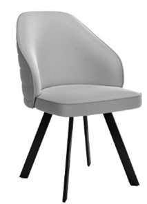 Обеденный стул dikline 276 Е28 светло-серый  ножки черные в Уссурийске