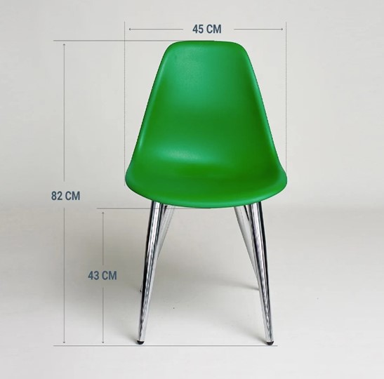 Обеденный стул DSL 110 Milan Chrom (зеленый) во Владивостоке - изображение 1