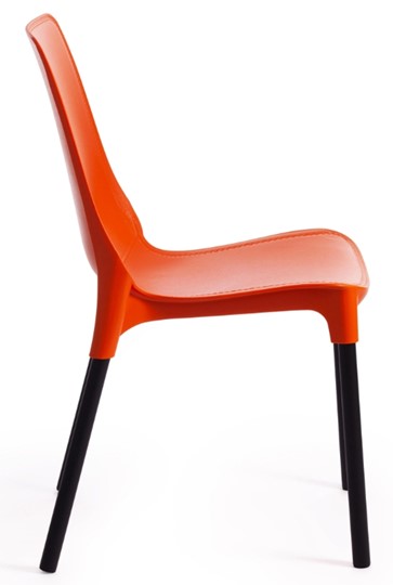 Обеденный стул GENIUS (mod 75) 46x56x84 оранжевый/черные ножки арт.19670 во Владивостоке - изображение 1