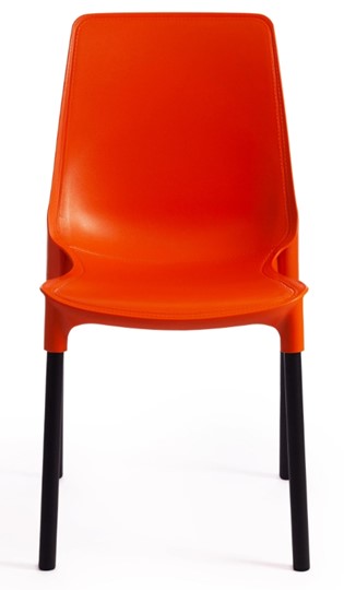 Обеденный стул GENIUS (mod 75) 46x56x84 оранжевый/черные ножки арт.19670 во Владивостоке - изображение 4