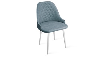 Кухонный стул Гранд К1К (Белый матовый/Микровелюр Duna Dustry Blue) в Артеме