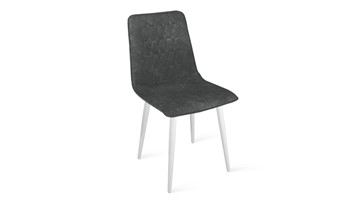 Обеденный стул Хьюго К1С (Белый матовый/Микровелюр Wellmart Graphite) в Уссурийске