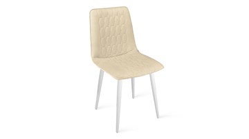 Обеденный стул Хьюго К1С (Белый матовый/Велюр Confetti Cream) в Артеме