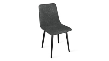 Обеденный стул Хьюго К1С (Черный муар/Микровелюр Wellmart Graphite) во Владивостоке - предосмотр