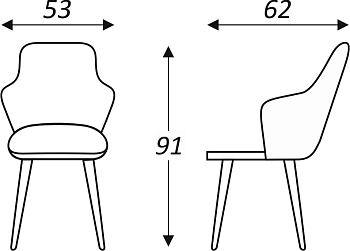 Обеденный стул Йорк, ноги белые круглые XXL (R38)/велюр T170 Бежевый во Владивостоке - предосмотр 6