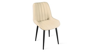 Обеденный стул Марвел Исп. 2 К1С (Черный муар/Кож.зам Polo Cream) в Артеме