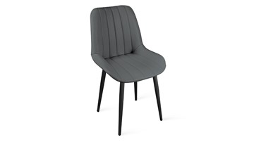 Обеденный стул Марвел Исп. 2 К1С (Черный муар/Кож.зам Polo Graphite) в Уссурийске