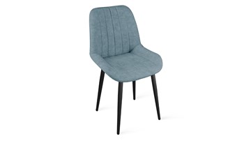 Обеденный стул Марвел Исп. 2 К1С (Черный муар/Микровелюр Duna Dustry Blue) в Артеме - предосмотр