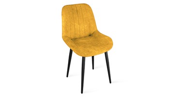 Обеденный стул Марвел Исп. 2 К1С (Черный муар/Микровелюр Wellmart Yellow) во Владивостоке