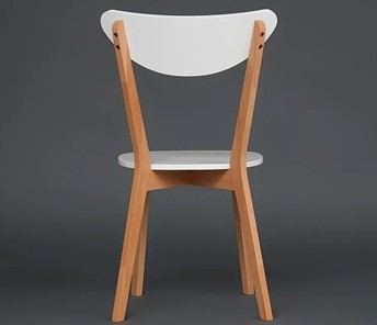 Кухонный стул MAXI (Макси), бук/МДФ 86x48,5x54,5 Белый/Натуральный Бук арт.19584 в Артеме - предосмотр 4