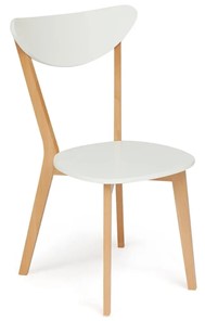 Кухонный стул MAXI (Макси), бук/МДФ 86x48,5x54,5 Белый/Натуральный Бук арт.19584 в Находке