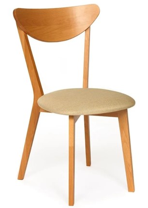 Кухонный стул MAXI (Макси), бук/ткань 86x48,5x54,5 Бежевый/ натуральный бук (2 шт) арт.13134 во Владивостоке - изображение