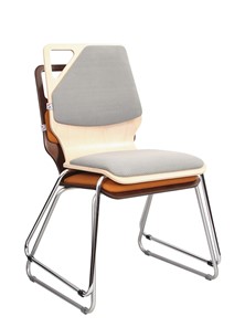 Обеденный стул Molly Wood chrome, ткань AS во Владивостоке - предосмотр 3
