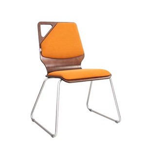 Обеденный стул Molly Wood chrome, ткань AS 450037-7X/AS в Уссурийске