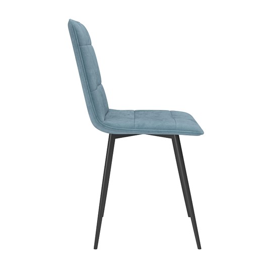 Обеденный стул Нео, велюр тенерифе дасти блю/Цвет металл черный в Артеме - изображение 2