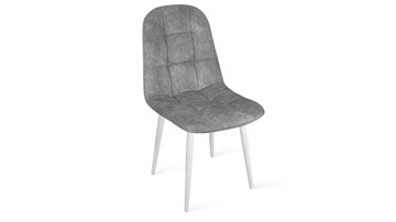Кухонный стул Райс К1С (Белый матовый/Микровелюр Wellmart Silver) в Артеме