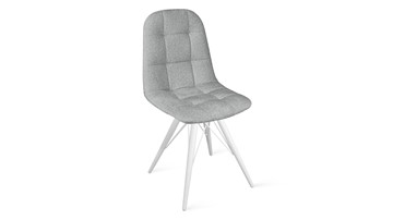 Обеденный стул Райс К3 (Белый матовый/Микровелюр Jercy Silver) в Артеме