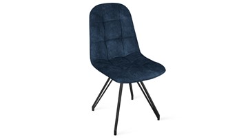 Кухонный стул Райс К4 (Черный муар/Микровелюр Wellmart Blue) в Уссурийске