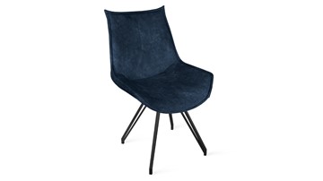 Обеденный стул Тейлор Исп. 2 К4 (Черный муар/Микровелюр Wellmart Blue) во Владивостоке