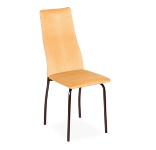 Обеденный стул Волна, каркас металл коричневый, велюр тайту 16 в Артеме