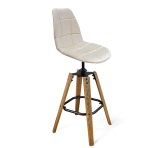 Барный стул SHT-ST29-C/S93 (жемчужный/брашированный коричневый/черный муар) в Артеме
