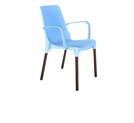 Кухонный стул SHT-ST76/S424 (голубой/коричневый муар) во Владивостоке - изображение