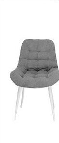 Обеденный стул Комфорт серый белые ножки во Владивостоке - предосмотр