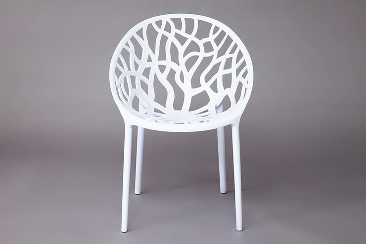 Кресло обеденное BUSH (mod.017) пластик 60*58,5*80 белый, арт.11725 в Артеме - изображение 4