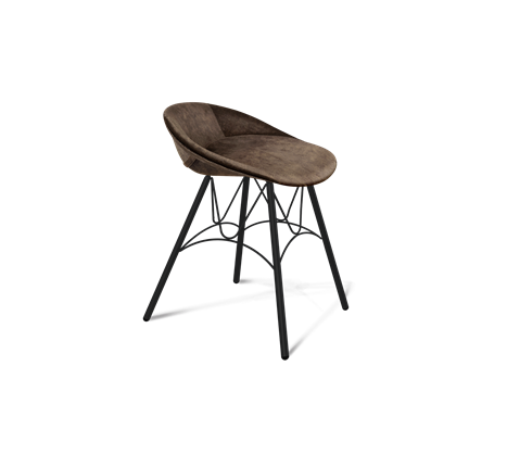 Обеденный стул SHT-ST19-SF1 / SHT-S100 (кофейный трюфель/черный муар) в Артеме - изображение