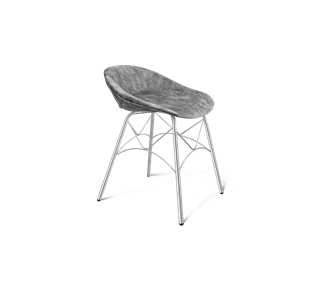 Обеденный стул SHT-ST19-SF1 / SHT-S107 (дымный/хром лак) во Владивостоке - предосмотр