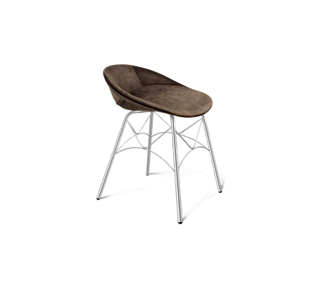 Обеденный стул SHT-ST19-SF1 / SHT-S107 (кофейный трюфель/хром лак) в Артеме - изображение