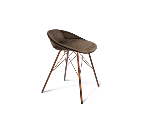 Обеденный стул SHT-ST19-SF1 / SHT-S37 (кофейный трюфель/медный металлик) в Артеме - изображение